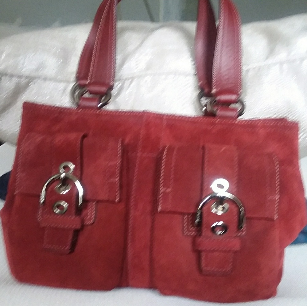 Coach suede satchel
